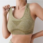 Breathable Running Vest Black Push Up Bra - Image 2