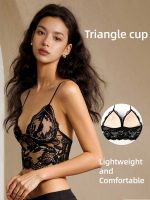 Lace Embroidery Black Lace Push Up Bra​ - Image 4