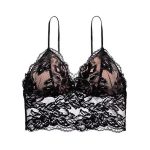 Lace Embroidery Black Bra