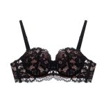Women Black Balconette Bra