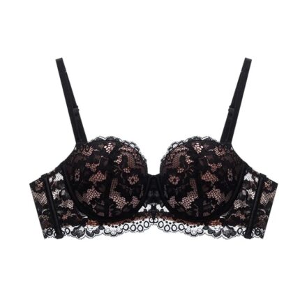 black balconette bra​